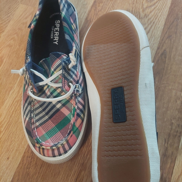 Women's Plaid Sperry Boat Shoe Size 7.5 - Picture 2 of 5
